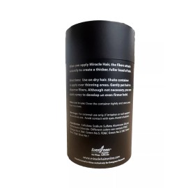 Miracle Hair Thickening  - Hair Building Fibers 25g - Fill In Thin - Grey