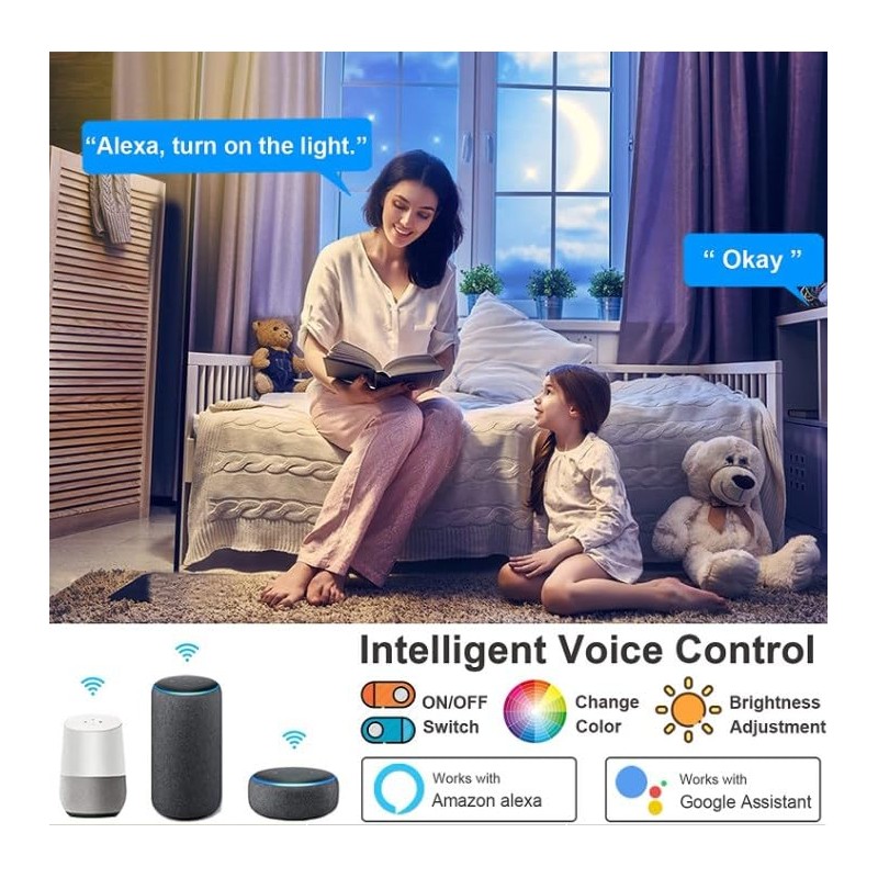 achilra Smart WiFi Ceiling Light, APP or Voice Control, 24W