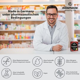 Astaxanthin Capsules High Dose & Vegan, 4 mg Natural Astaxanthin Powder from Blood Rain Algae, 90 Capsules for 3 Months, No Additives, Made in Germany