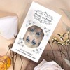 TBRZTR Blue Flower Press on Nails Short Square Artificial Coffin