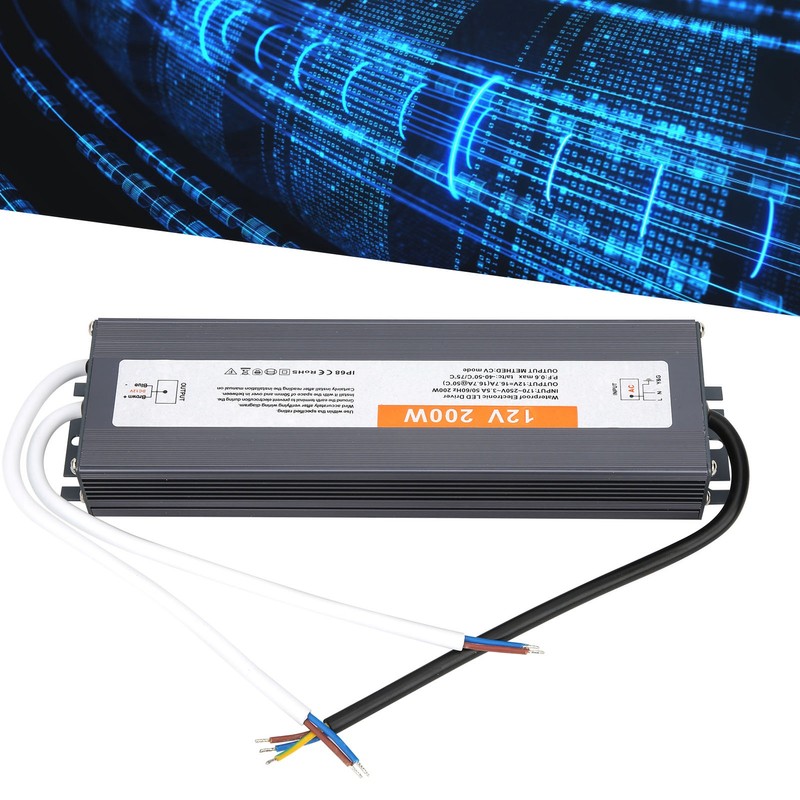 200W Professional Waterproof Electronic LED Driver Power Supply AC170‑ (50/60HZ)