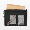 MUJI OHG89A3S Polyester Double Zipper Case Black L