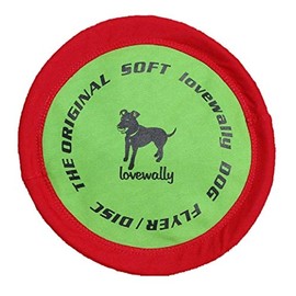 Lovewally Bite Dog Toy Flyer Floppy Disc Gentle Fetch Frisbee Disc 7" 9" or 12" (12", 1 Pack)