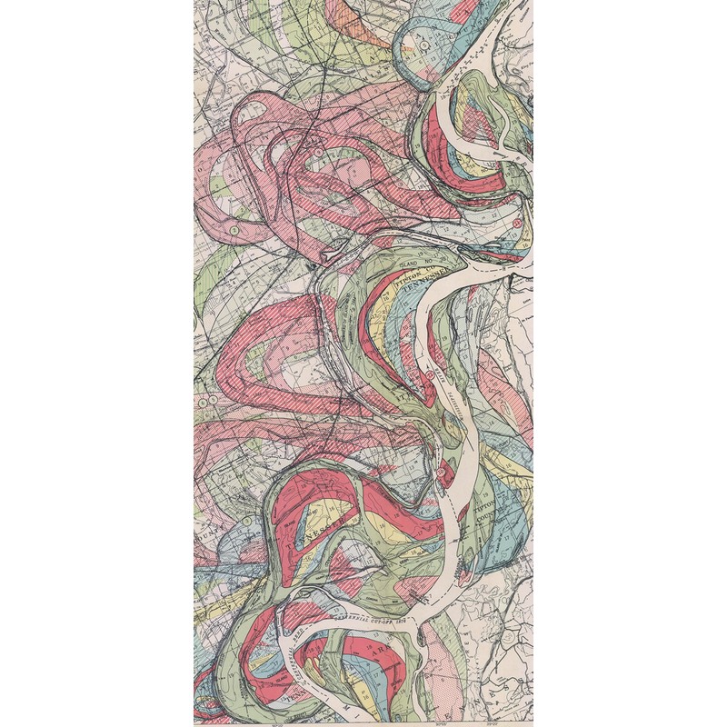 1944 Fisk Mississippi Meander Map Ancient River Bed Sheet 4
