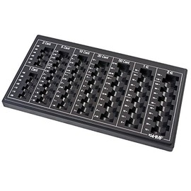 HMF 2600-02 EURO Coin Counter Tray 33 x 18,5 x 2 cm , black