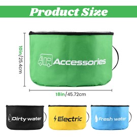 RV Sewer Hose Storage 4 Packs, Waterproof Rv Storage and Organization with 4 Straps for Garden Fresh Water Hoses Electrical Cords Camper Tools