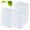 Wanfoou 18Pcs Clear Plastic Beads Storage Containers Box with lid,