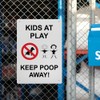 Kids At Play Keep Poop Away! Sign, 8.5 x 11
