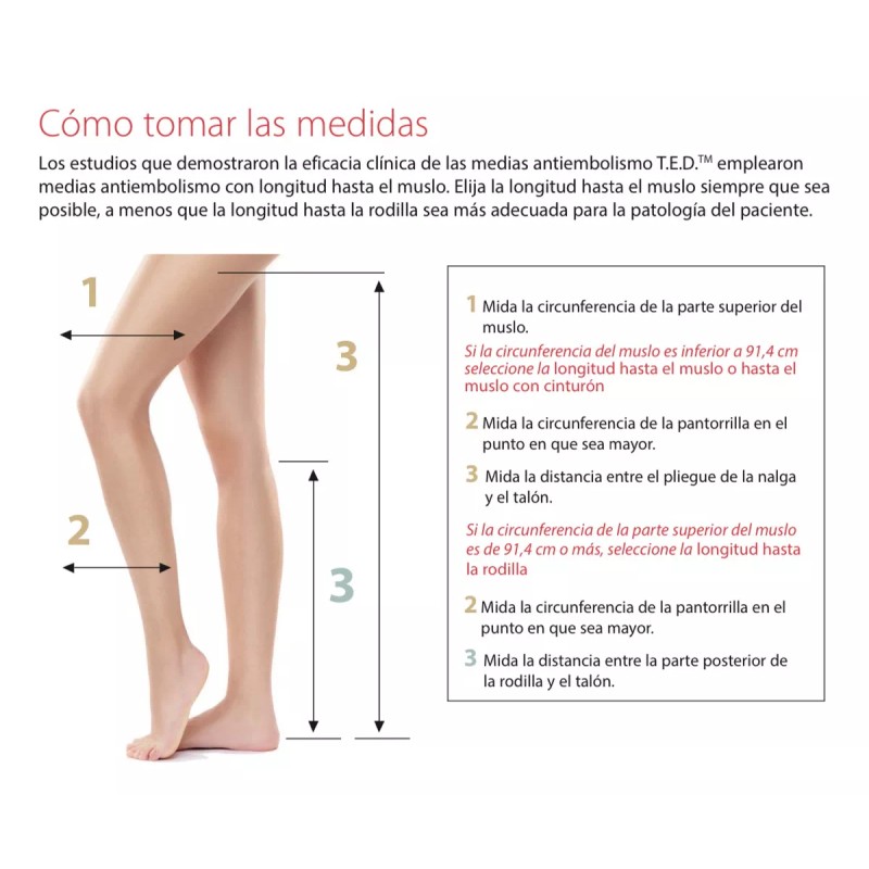 Media Compresión Ted A La Rodilla Mediana Kendall