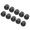 10PCS Motorcycle Head Bolt Cover CNC Aluminum Black Round Grooved