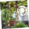 Ciieeo 2pcs Artificial Sunflower Vine Faux Flower Garland for Home