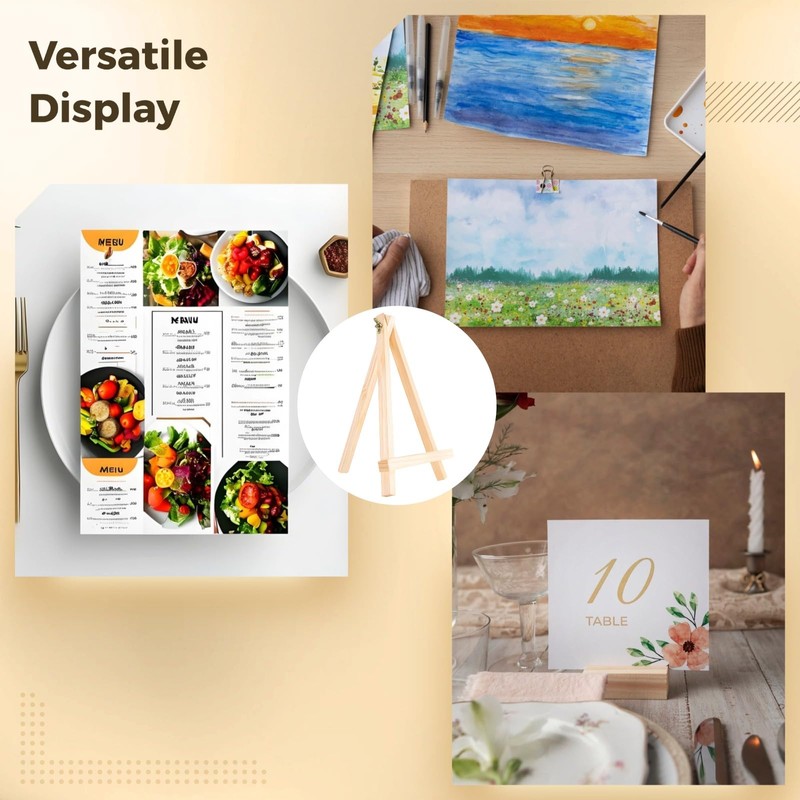 32 Pcs 9" Wood Small Easels - Wooden Mini Paint