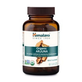 Himalaya Arjuna orgánica, apoyo cardiovascular, cuidado de la presión arterial y salud del corazón - 60 cápsulas                                      