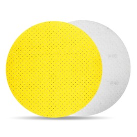 9-Inch Drywall Sanding Discs, 10-Pack Assorted Grit 100 120 150 180 220, Multi-Hole Hook & Loop Sandpaper, White Aluminum Oxide, Non-Woven Backing, 225mm for Drywall Sander