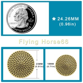 Flying Horse66 14 Pcs Blazer Buttons Gold, Vintage Metal Blazer Buttons for Suits Coat Uniform Jacket 18mm 23mm