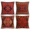 USHXVG 4 Pieces of Retro Pattern Pillow Covers, Linen Cushion