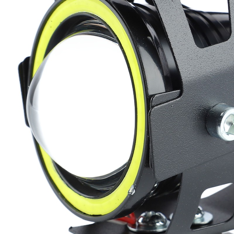 Projector Lens Motorcycle LED Headlight Front Extraposition Light Angel Eye