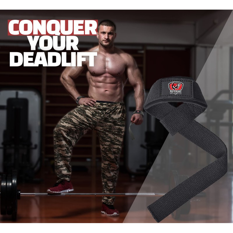 Senshi Lifting Strap for Strength Training - Perfect for Heavy