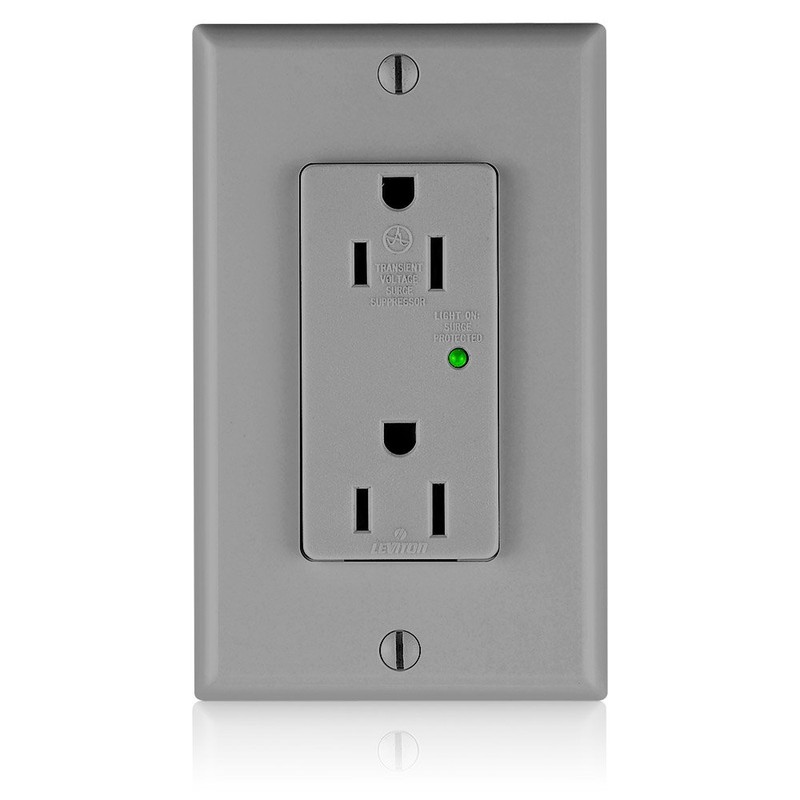 Leviton 15-Amp, 125-Volt, Decora Plus Duplex Receptacle, Straight Blade, Industrial