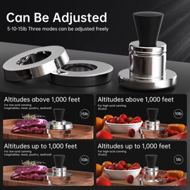 50332 3-Piece Pressure Regulator 5-10-15lb for Presto Pressure Cooker 0171001 0174001 6803571