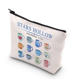 Gilmore TV Show Inspired Gift Stars Hollow Founded 1779 Makeup Bag Gifts for Women (Stars Hollow CA)