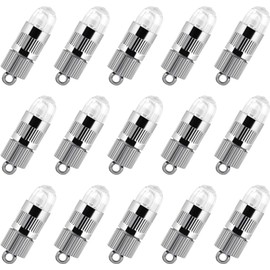 15x Battery Operated Mini LED Lights for Paper Lanterns, Balloons, Party Decoration, Non-Waterproof - White