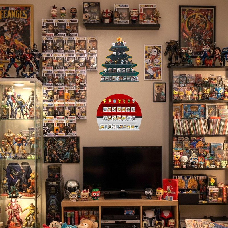 AUFGELD Display Compatible with Funko Bitty, Poke-Mong Series, Organizing Stand