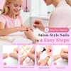 Kit de uñas postizas Qiek de 16 tamaños para niñas: