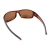 Mens Polarized Biker Wrap Around Plastic Rectangle Sport Sunglasses (brown)
