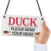RED OCEAN DUCK! Please Mind Your Head Friendship Home Gift