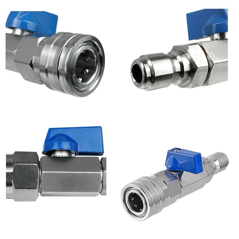 High Pressure Washer Ball Valve Kit 3/8 NPT Quick Connector