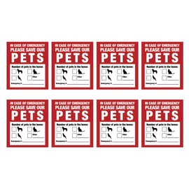 Puco Pet Warning Stickers, Warning Labels, Waterproof and Durable Stickers for Dogs and Cats, Fire Protection, Emergency, Pet Warning Stickers, Paper