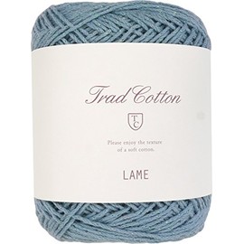 Yokota DARUMA 01-3600 Traditional Cotton Glitter Yarn, Thick Col.6, Blue, 0.9 oz (25 g), Approx. 29.2 ft (92 m)