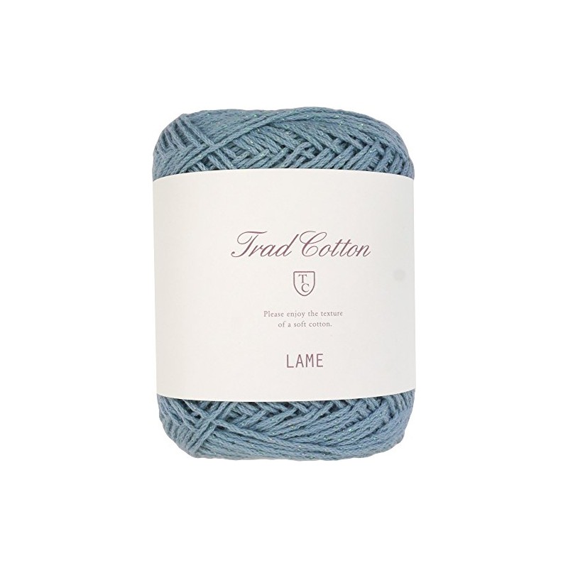 Yokota DARUMA 01-3600 Traditional Cotton Glitter Yarn, Thick Col.6, Blue,