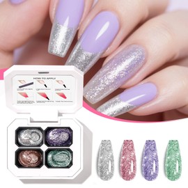 AIJIMEI Ombre Gel, Gradient Painting Gel, Ombre Gel Nail Polish, Including 100 Nail Sponges And Grabbing Pen Suitable For Salons And Family DIY (B4)