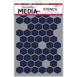 Ranger MDS58250 Dina Wakley Media Stencils 9"X6"-Honeycomb, Honey Comb