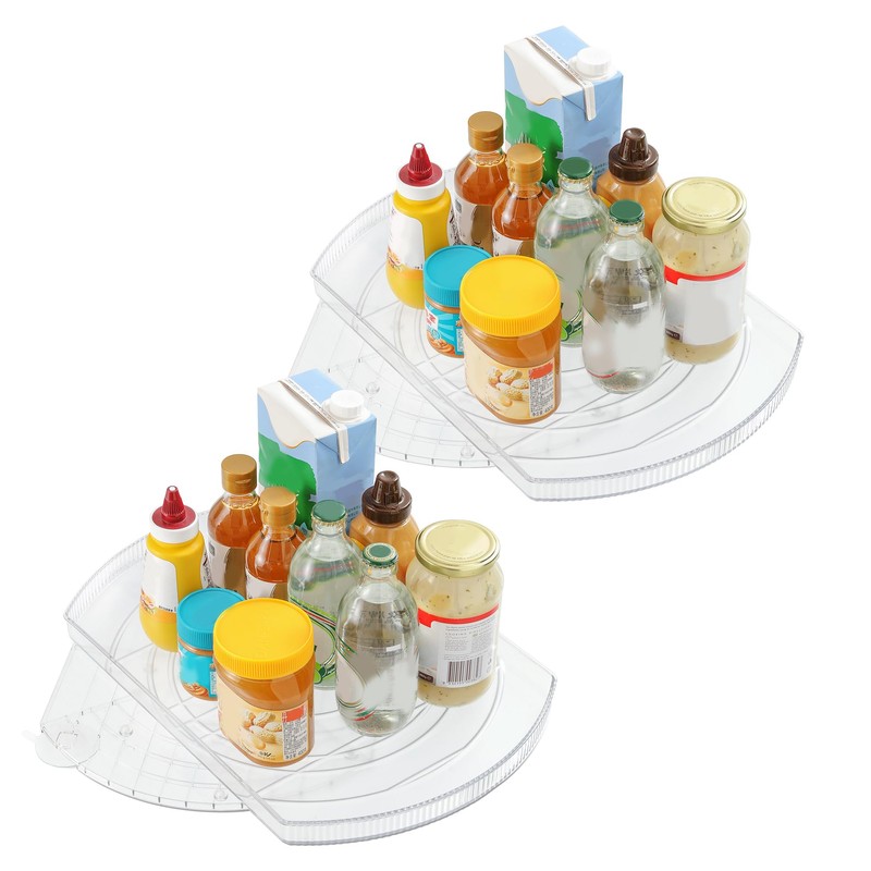 ROWNYEON Lazy Susan Turntable Organizer for Large Refrigerator, 360° Rotate