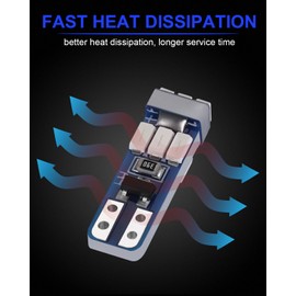 iFunyLED T5 LED Bulb 74 73 37 2721 9SMD Super Bright 6500K Replacement Bulbs for Car Dashboard Dash Instrument Panel Gauge Cluster Indicator Lights (Pack of 10, Blue)