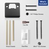 MOSECYOU Extended Strike Plate 2-1/4" x 2-1/4", Matte Black, Heavy