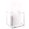Acrylic Tissue Dispenser Box Cover Holder Clear Square Napkin Organizer