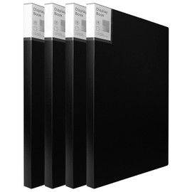 Art Portfolio 4 Packs Portfolio Folder with Plastic Sleeves Presentation Book with Sheet Protectors 11"x17" 30 Pockets 60 Pages Capacity