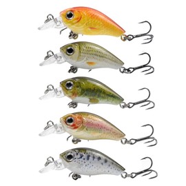 Hercules (HERCULES) Set of 5, 1.8 inches (4.5 cm), 1.2 oz (3.5 g), Mini Crankset, 1.8 inches (45 mm), 0.13 oz (3.5 g), 5 Pieces with Case, Goby Chinning, Light Game, Fishing, Fishing Lure, Bait, Fish