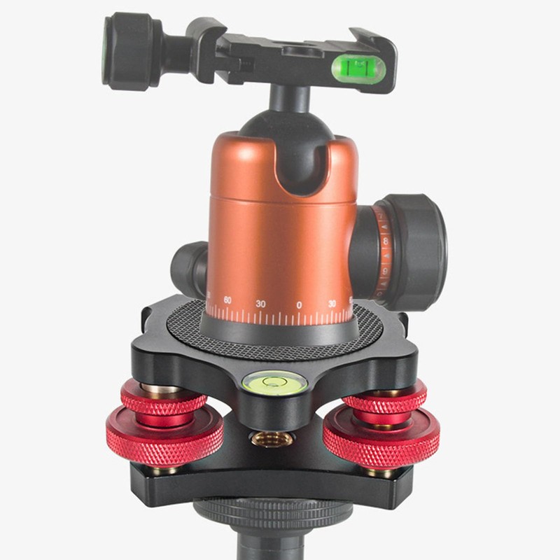 Tripod Leveling Base, Camera Leveler Bubble Level 3 Axis Tri