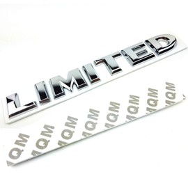 HUAPX® 3D Metal Limited Emblem Badges,1Pack OEM Chrome Aluminum Alloy Badges Decal Suit for Side Fender Rear Trunk Tailgate with Adhesive Tapes Auto Car Sticker Accessories(Silver)