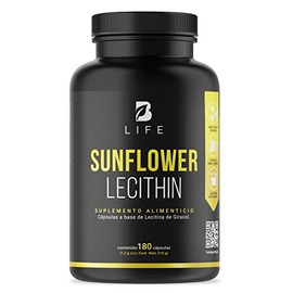 B Life Lecitina de Girasol 180 Cápsulas Blandas 1200 mg | Apoyo Metabólico y Cognitivo para 6 Meses de Consumo.