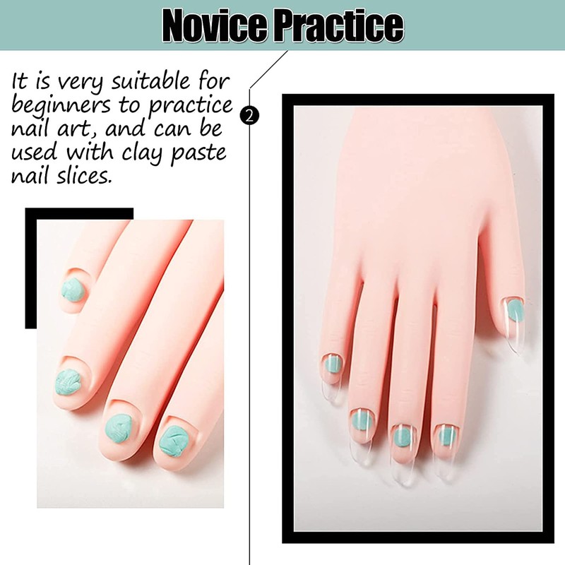 Practice Model Hand Nail Art Trainer Hand Fake Hand for