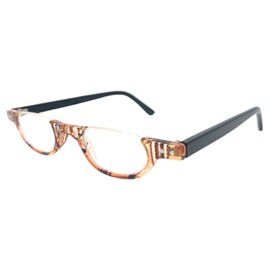 Incredible Bargains The Hunter Half Moon Under Frame Reading Glasses + 2.50 Brown Stripe