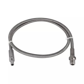 FITOK PTFE-Lined SS Braided Hose 1/4" Tube Adapter x Male NPT 316 SS 72" Long