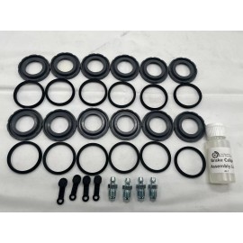 ABS Caliper rebuild kit (x2) For Brembo 6 Piston 143.37023 K3723 Silicone boots