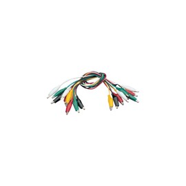 Mercury Test Lead Cables Croc Clips Pack of 10 Mixed Colours